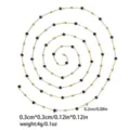 Stainless steel beaded chain DIY jewelry making materials gold color necklace 1pc - Black Crystal Gold Beaded Chain (TLT0265-02)