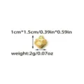Stainless steel 3D strawberry pendant size specification chart for DIY jewelry making. - 3D Strawberry Style (TP1604-02)