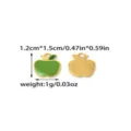 Stainless steel green enamel apple pendant charm DIY jewelry making accessory lightweight - Green Apple Style (TP1625-02-cyan)