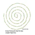 Green crystal pearl bead chain stainless steel DIY jewelry making semi finished material supplies - Green Crystal Artificial Pearl Spacer Chain (TLT0266-02)