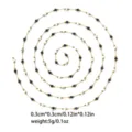 Stainless steel beaded chain DIY jewelry making supply, black and white crystal spacer chain. - Black and White Crystal Gold Chain (TLT0267-02)