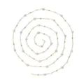 Stainless steel gold chain with white crystal beads, DIY jewelry making accessory for necklace. - White Crystal Gold Chain (TLT0269-02white)