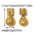 Stainless Steel Ladybug Charm Gold Italian Link DIY Bracelet Jewelry Accessory - Delicate Ladybug Pendant Style (TP2848-02)