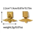 Stainless steel Italian charm bee pendant DIY jewelry accessory link component 2.2x1.9cm - 3D Bee Pendant Style (TP2854-02)