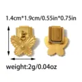Gold stainless steel butterfly Italian charm link for DIY charm bracelet jewelry making. - Golden Butterfly Style (TP2857-02)