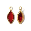 Gold plated marquise red gemstone pendant charm DIY jewelry accessory for necklace bracelet - Marquise Style (TP2821) / Red
