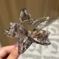Molletta per capelli a stella in acetato stile coreano con fiocco, pinza trasparente per capelli folti. - 3# Dorato Grande Pinza Stella