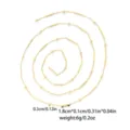 Gold stainless steel bead and bar chain variant, ideal for DIY jewelry making projects. - Alternating Beads and Long Rods Style (TLT0071-02)