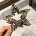 Molla per capelli stella fiocco in acetato stile coreano, grande pinza per capelli spessi, accessorio - 4# Dorato Piccolo Pinza Stella