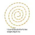 Stainless steel gold chain DIY jewelry making material, minimalist pendant link chain variant. - Geometric Water Drop Pendant Style (TLT0072-02)