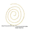 Gold stainless steel DIY chain semi-finished jewelry making component elegant design 16g - Alternating Round and Olive Beads Style (TLT0073-02)