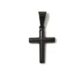 Edelstahl Kreuz Anhänger Einfach Schwarz Neutral Mode Schmuck DIY Zubehör Artikel - Kreuzanhänger (TP2768-04) / Schwarz