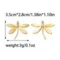 Goldene Libellen Anhänger Charms für DIY Schmuckherstellung, leichte Metall Accessoires. - Gold Vintage Libelle Stil (TP2772-02) / 3.5x2.8cm / Gold
