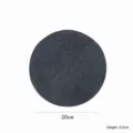 Japanese style round black slate dinner plate 20cm steak and dessert serving tableware. - Rough Edge Plate Diameter 20cm / Black