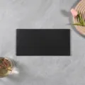 Black natural slate serving tray rectangular dinner plate for steak and sushi board - Rectangular Tray 25cm x 12cm x 0.4-0.6cm