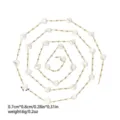 Baroque imitation pearl chain gold beaded necklace bracelet DIY handmade jewelry material accessory - Gold Beaded Style (TLT0083-02) / Gold
