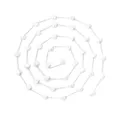 Irregular simulated pearl chain, silver metal DIY accessory for bracelets and necklaces. - Silver Metal Fine Chain Style (TLT0084-01) / Silver