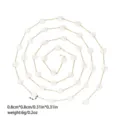 Gold chain with irregular white pearl charms for DIY jewelry making, 0.8cm size, 6g weight. - Gold Chain Bead Style (TLT0084-02)