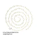 Irregular imitation pearl metal chain DIY jewelry making material for bracelet necklace accessories - Irregular Pearl Gold Chain Style (TLT0085-02)