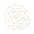 DIY beaded chain necklace material 1 meter mixed color teardrop beads pearl gold chain - Gold Chain (TLT0115-02lightpink)
