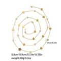 Gold heart crystal chain DIY jewelry accessory, stylish metal link material component. - Heart and Round Rhinestone Chain (TLT0046-02) / Gold
