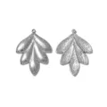Edelstahl Blatt Anhänger Schmuck DIY Accessoires Schlüsselanhänger Taschen Deko Metallteil - Gehämmerter Blattanhänger (TP2533-01)