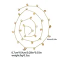 1m fashion minimalist multi-element chain DIY necklace bracelet jewelry making accessories - Star Moon and Round Rhinestone Chain (TLT0047-02) / Gold