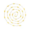 Yellow drop bead chain DIY jewelry making material stylish accessory 1 meter length - Gold Chain (TLT0115-02yellow)