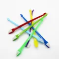 Double-ended pet toothbrush soft bristles multi-color cat dog oral cleaning tool sku - Double-Sided Toothbrush