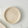Natural travertine round tray for home storage and decorative tabletop organization. - Round / 20x1.8cm