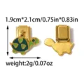 Stainless Steel Turtle Italian Charm Link DIY Bracelet Jewelry Accessory 1.9x2.1cm - Green Little Turtle Style (TP2883-02)