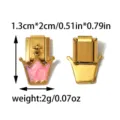 Italian charm pink crown pendant stainless steel modular DIY bracelet jewelry accessory - Pink Crown Pendant Style (TP2887-02)