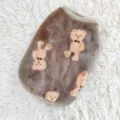 Joli vetement en polaire pour animal de compagnie, gilet marron chaud d'hiver avec ours mignon. - XS / Débardeur / Gilet Marron