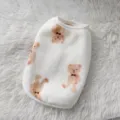 Gilet en polaire pour animal de compagnie avec motif d'ours, vêtements d'hiver chauds pour chiens. - XS / Débardeur / Gilet Blanc