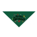 Christmas green pet bandana with cute festive prints, perfect holiday costume accessory for dogs. - Christmas Style F