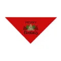 Bandana de Noel pour Animaux Foulard Chien Rouge Fete Chiot Chat Bavoir Detail Vue - Style Noël B