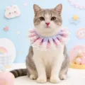 Cute lace pet bib for cats and small dogs, sweet princess style ruffled collar, lovely pet supply. - Pink Purple