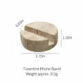Natural travertine phone stand desktop marble mobile phone holder base slot accessory - Yellow Travertine