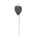 Natural slate heart plant label garden marker stake with metal wire for outdoor decor - Heart / 10cm+Wire