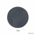 Japanese style round black slate plate large size dinnerware for steak sushi and dessert - Rough Edge Plate Diameter 25cm / Black