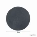30cm black round slate plate for steak, sushi, and gourmet dessert presentation. - Rough Edge Plate Diameter 30cm / Black