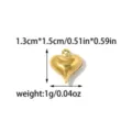Stainless steel heart pendant gold DIY jewelry accessories charm 1.3x1.5cm - Heart Pendant - Large (TP1830-02-big)