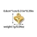 Stainless steel golden heart pendant DIY jewelry making charm cute small heart accessories - Heart Pendant - Small (TP1830-02-samll)