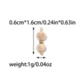 Edelstahl Kristallperle DIY Halskette Anhänger Charm Zubehör, Größe 0.6x1.6cm, Gewicht 1g. - Standard (YL-TP2373) / Ca. 0.6x1.6cm / Rosa