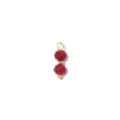 Rote facettierte Kristallperle Gold Anhänger DIY Schmuck Zubehör Komponente Variante SKU - Standard (YL-TP2373) / Ca. 0.6x1.6cm / Rot