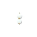Weißer Kristallperlen DIY Halsketten Anhänger, Edelstahlelement Charms für Schmuck. - Großer Stil (YL-TP2373) / Ca. 0.8x2cm / Weiß