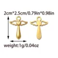 304 edelstahl engel kreuz anhänger gold diy schmuck herstellung zubehör charms ergebnisse komponente - Zauberstab Stil (TP2492-02)