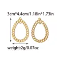 Gouden geometrische druppel ketting hanger DIY sieraden accessoire van roestvrij staal goud - Traan Ketting Stijl (TP2478-02) / Goud