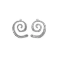 Elegante geometrische spiraal roestvrij staal hanger, stijlvol gouden DIY sieraden accessoire. - Geometrische Spiraal Stijl (TP2479-01) / Zilver
