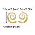 Overdreven geometrisch 18K verguld roestvrij staal spiraal hanger DIY sieraden accessoires - Geometrische Spiraal Stijl (TP2479-02) / Goud